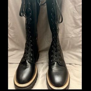 Knee High Combat Boots